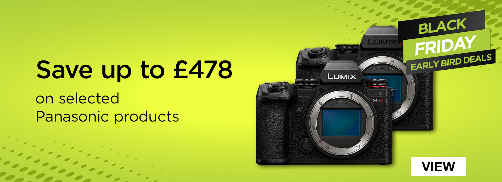 Save up to £478 on selected Panasonic products