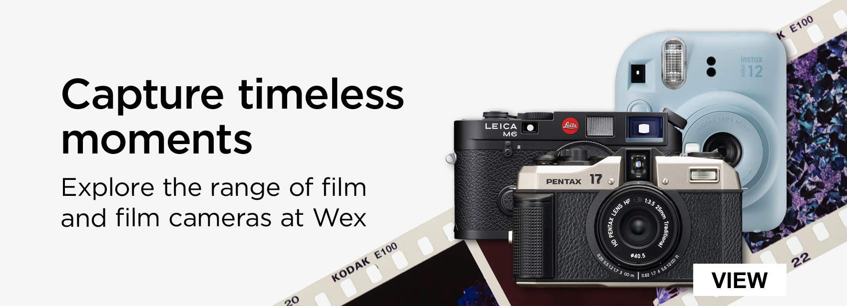 Capture timeless moments. Explore the range of film and film cameras at Wex