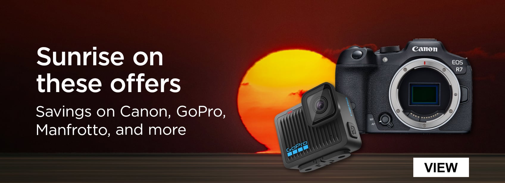 Sunrise on these offers - Savings on Canon, GoPro, Manfrotto and more