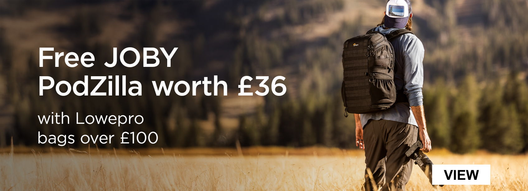 Free JOBY PodZilla worth £36 with Lowepro bags over £100