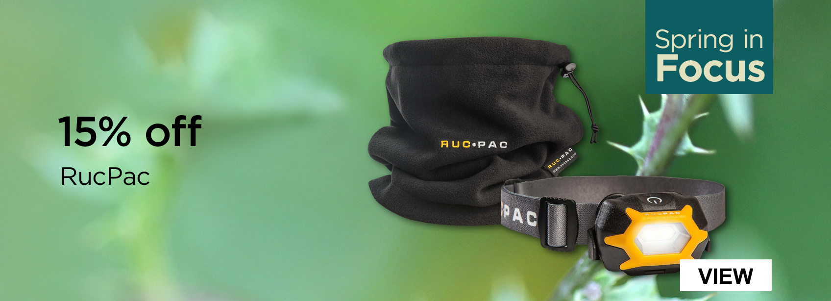 Spring in Focus | 15% Off RucPac