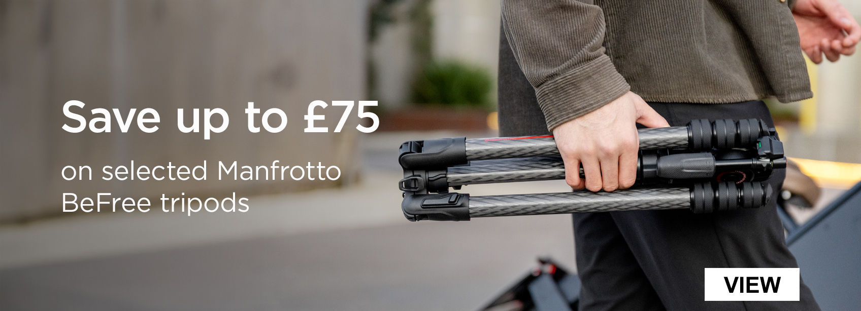 Save up to £75 on selected Manfrotto BeFree tripods