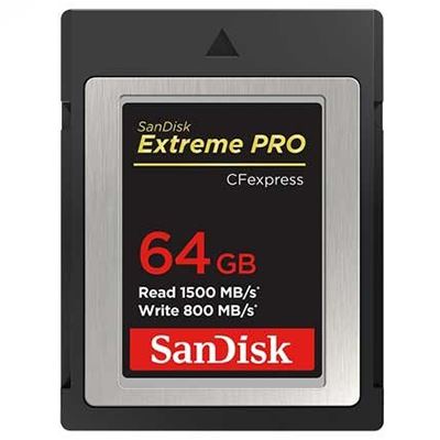 SanDisk 64GB Extreme Pro (1500MB/Sec) CFexpress Type B Memory Card