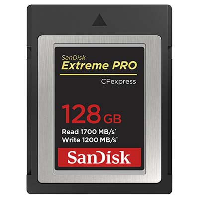SanDisk 128GB Extreme Pro (1700MB/Sec) CFexpress Type B Memory Card